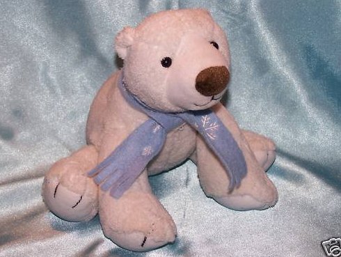 Image 0 of Polar Bear with Snowflake Scarf, Soft Plush Stuffed Animal