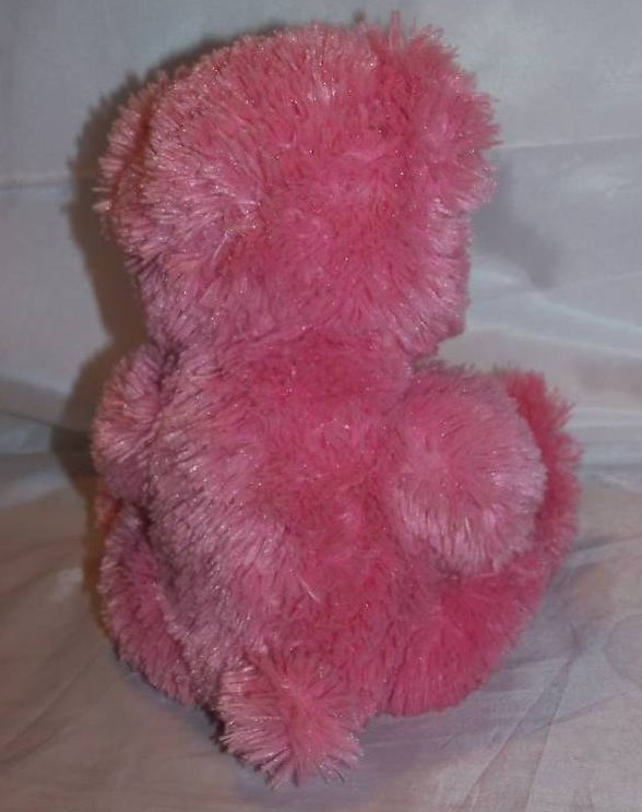 Image 2 of Russ Berrie Pink Bear with Roses, Plush Stuffed Animal