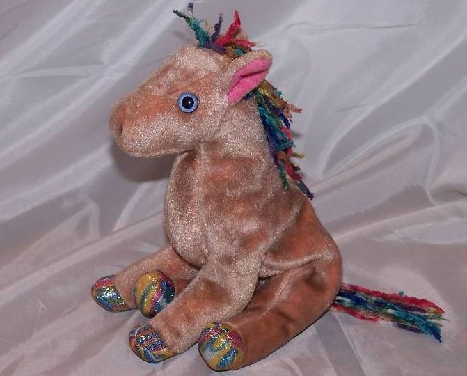 Image 1 of Ty Horse w Rainbow Mane, Tail, Hooves Plush Stuffed