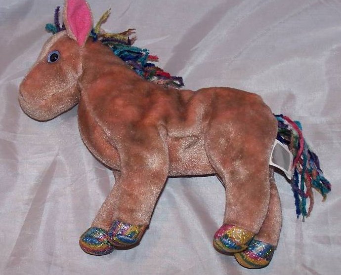 Image 2 of Ty Horse w Rainbow Mane, Tail, Hooves Plush Stuffed
