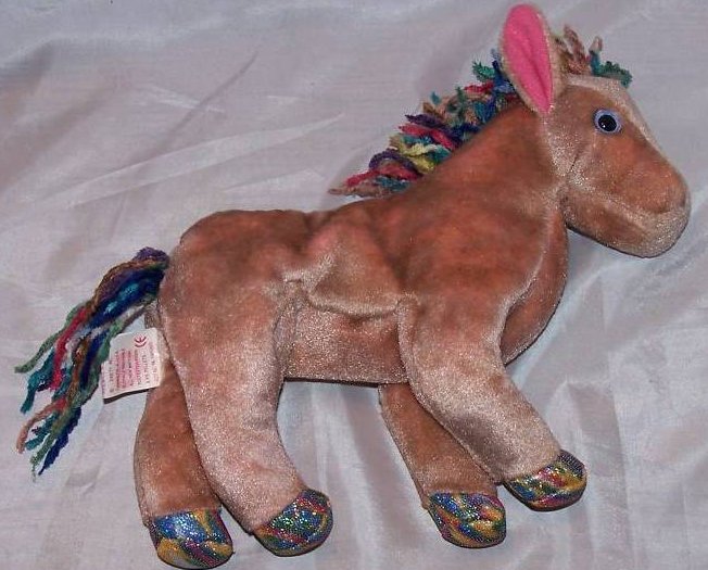 Image 3 of Ty Horse w Rainbow Mane, Tail, Hooves Plush Stuffed