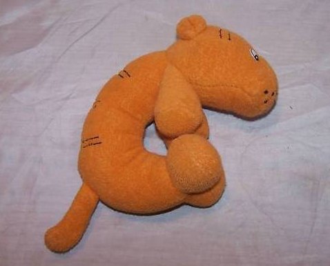 Tiger Cat Rattle, Baby Toy Orange Plush Stuffed