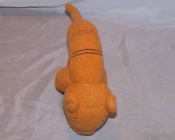 Image 3 of Tiger Cat Rattle, Baby Toy Orange Plush Stuffed