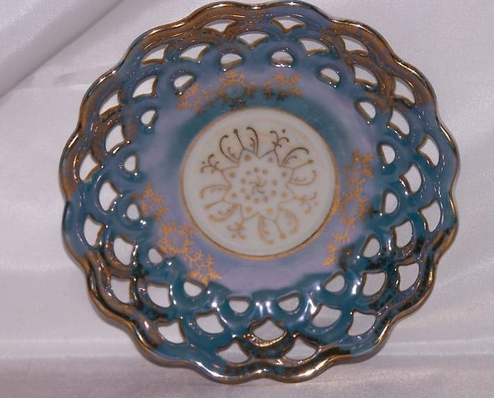Image 2 of Lusterware, Opalescent Lace and Star Sterling China Plate