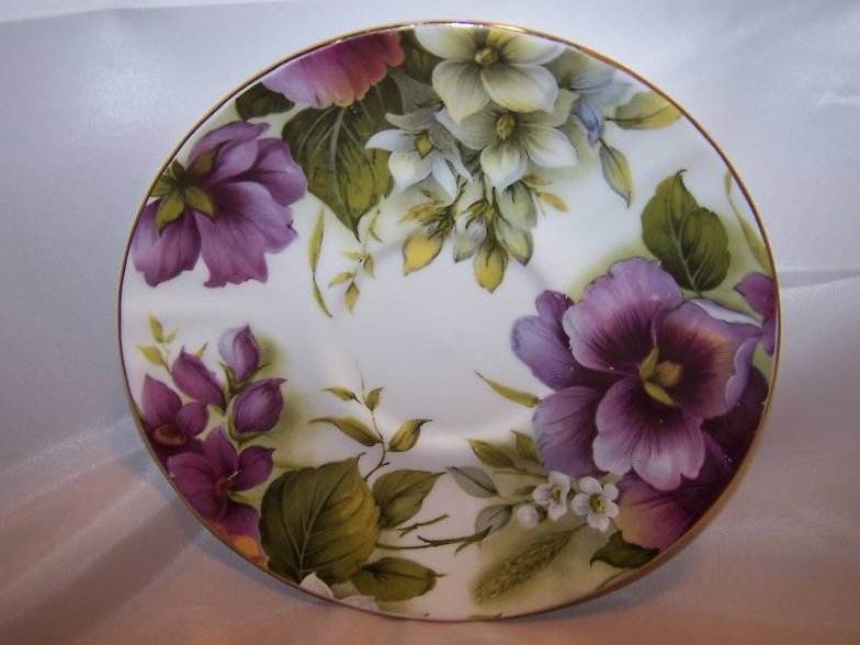 Duchess Pansy Floral Plate Saucer Dish, England