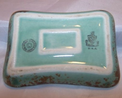Image 2 of Goldcrest Ceramics Salt or Sauce Dish, Green, Brown