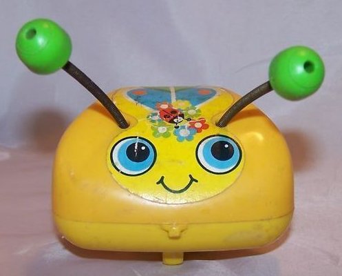 Image 0 of Vintage 1974 Fisher Price Love Bug Pull Toy, Flip Feet