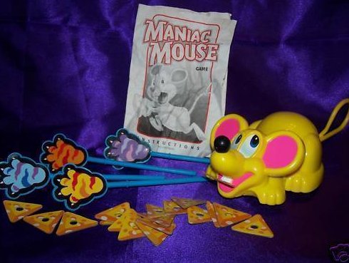 Milton Bradley Maniac Mouse Game with Running Mouse WORKS