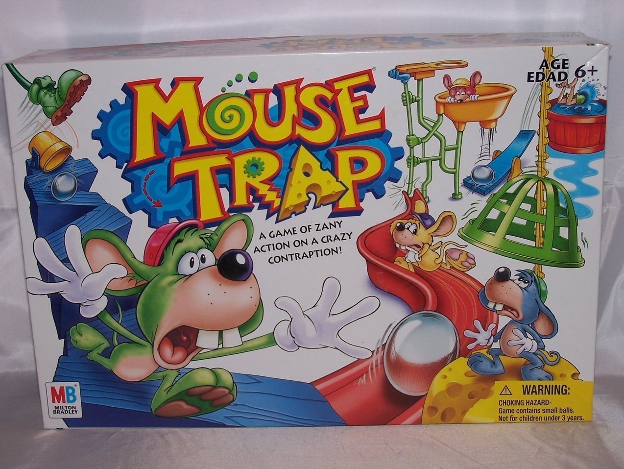 Image 1 of Mouse Trap Game, English & Spanish, Milton Bradley, Complete