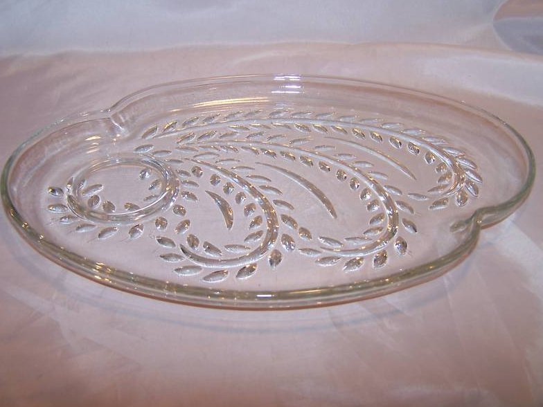 Image 3 of Snack Plate, Teacup, Federal Glass, Homestead Leaf Pattern