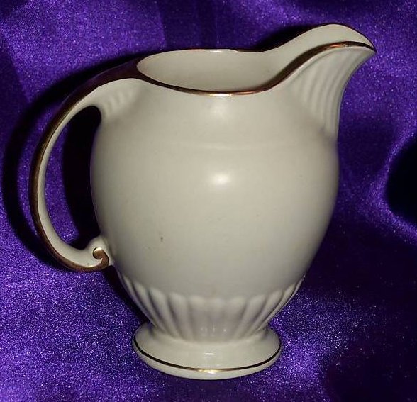 Image 1 of Crown Devon Classic Cream and Gold Pitcher, Creamer