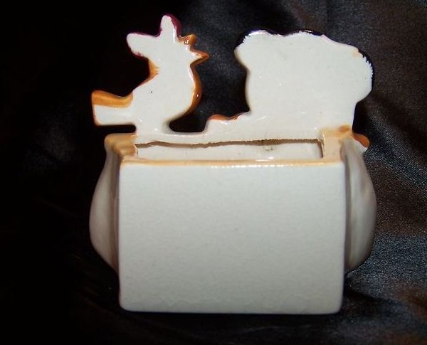 Image 2 of Puppy & Bird Planter, Packet Holder, Occupied Japan