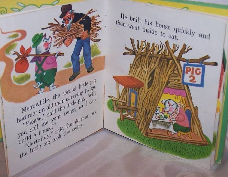 Image 3 of Three Little Pigs, First Ed, Rand McNally Elf and Whitman Book