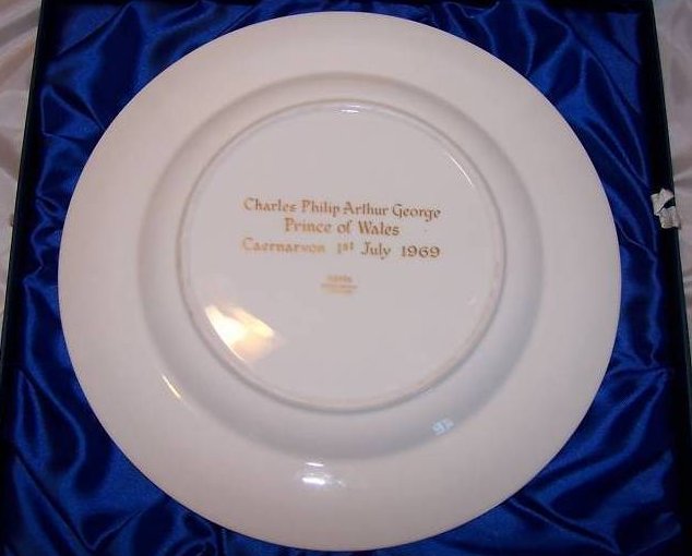 Image 4 of 1969 Prince Charles Caernarvon Spode Plate, Orig Box  