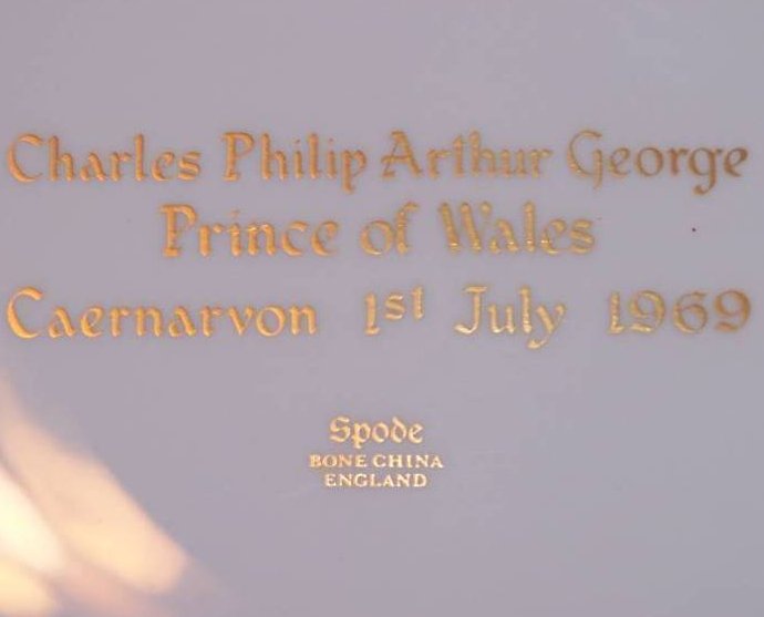 Image 5 of 1969 Prince Charles Caernarvon Spode Plate, Orig Box  