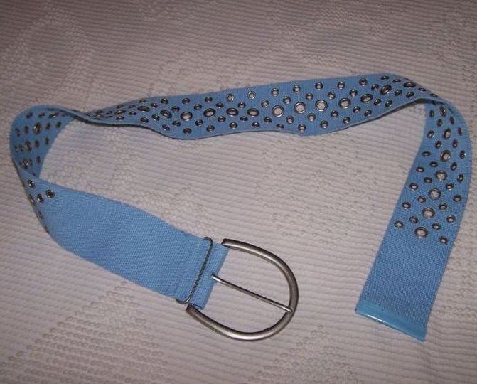 Image 0 of Belt Blue Canvas w Eyelets, Women, Teen