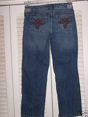 Image 2 of Juniors SZ 3 So Stretch Jeans, Great Pocket Embroidery