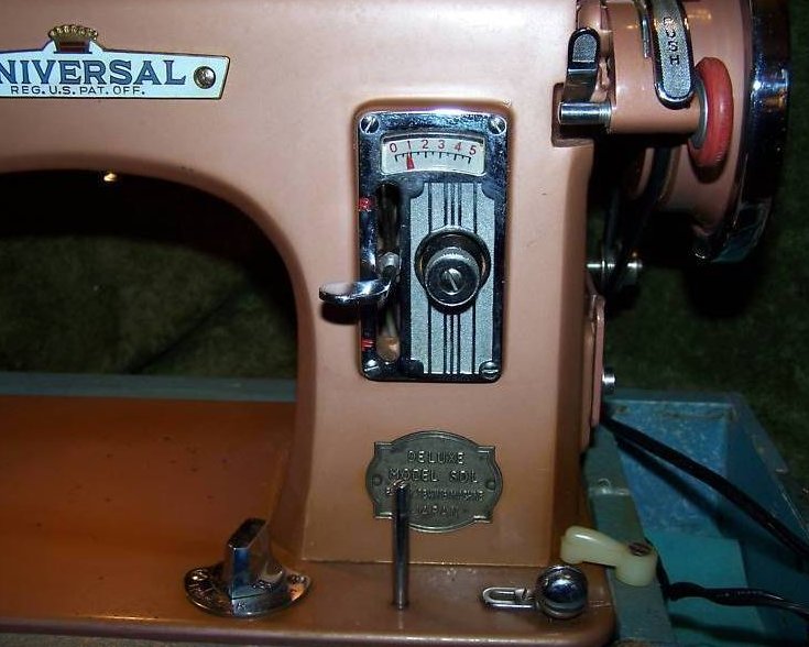 Image 1 of Universal Deluxe Model SDL Sewing Machine, Copper Color