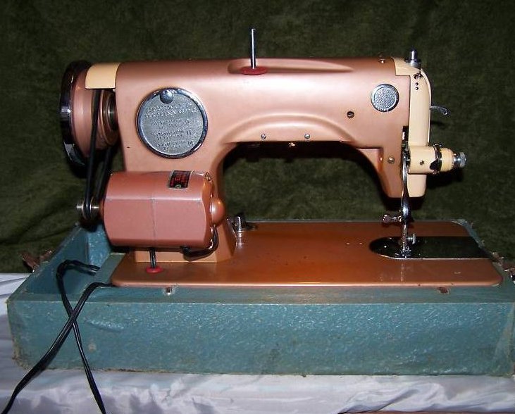 Image 2 of Universal Deluxe Model SDL Sewing Machine, Copper Color