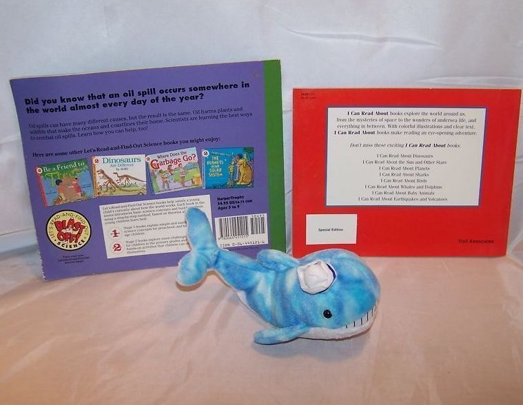 Image 1 of Ty Captain Whale Beanie Baby Stuffed Plush w 2 Books