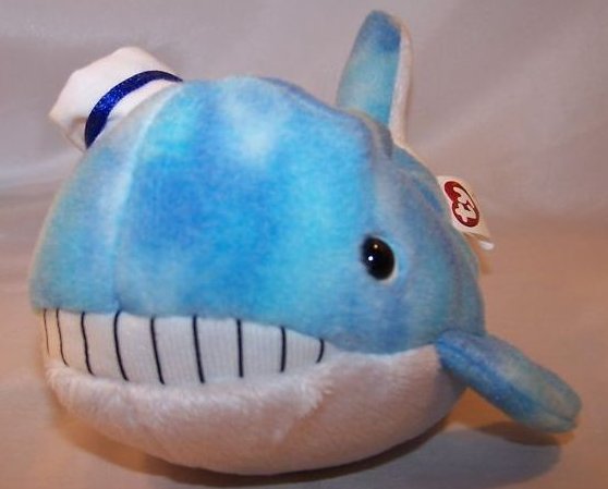 Image 3 of Ty Captain Whale Beanie Baby Stuffed Plush w 2 Books