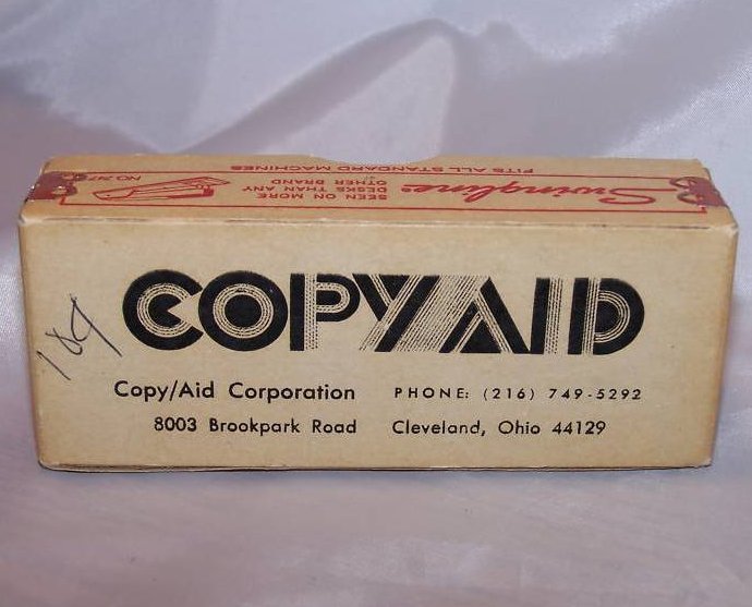 Swingline Staple Box, Copy Aid, Cardboard, Metal, Vintage