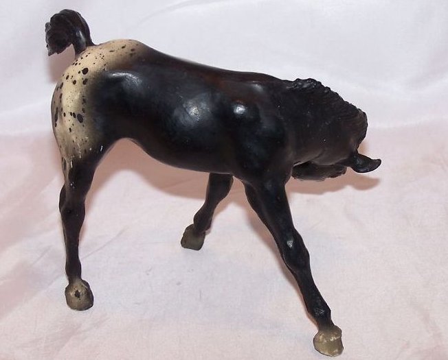 Image 2 of Breyer Black and White Spotted, Appaloosa Horse Figurine