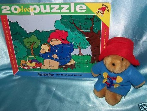 Kids Gifts Plush Paddington Bear with 20 piece Puzzle