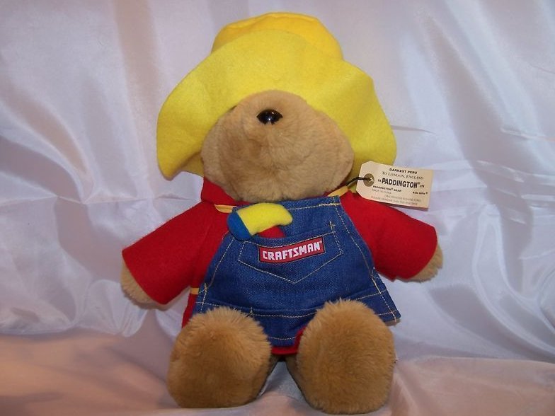 Image 0 of Sears Craftsman Paddington Bear Plush Stuffed Animal