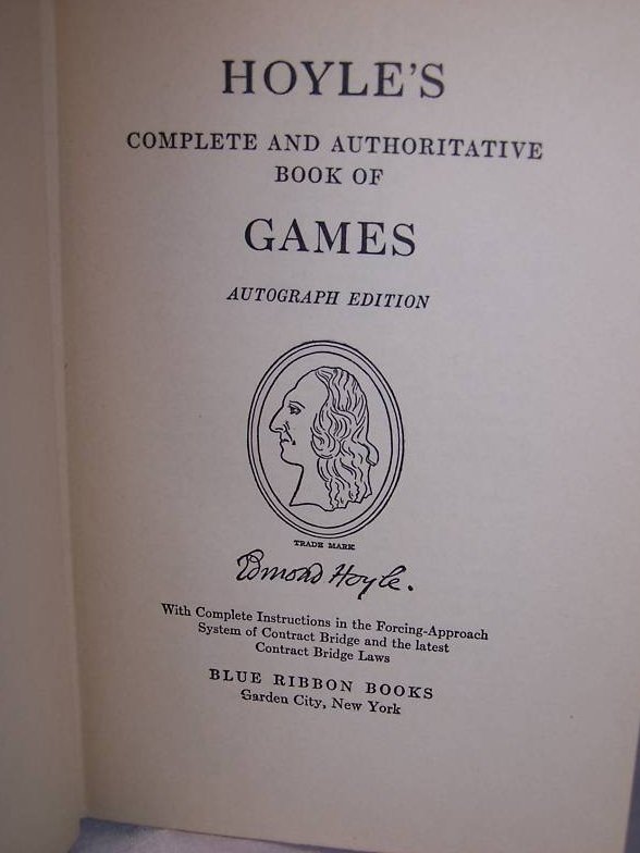 Image 4 of Card Game Book, Hoyles 1940 Autograph Ed, 500 plus Games