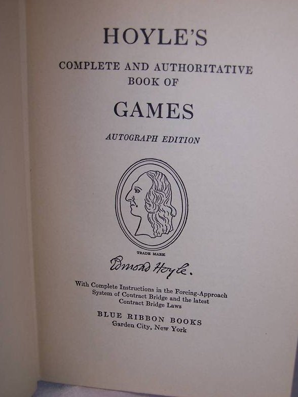 Image 4 of Card Game Book, Hoyles 1940 Autograph Ed, 500 plus Games