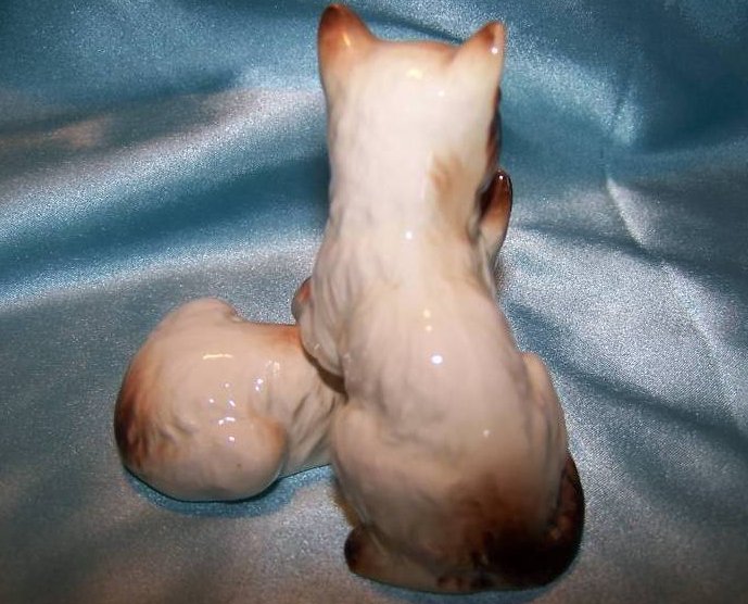 Image 1 of Goeble Cats Cuddling Dark Siamese Kitten Cats Figurine