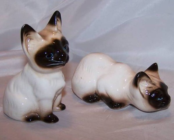 Image 1 of Siamese Kitten, Cat Pair, Enesco