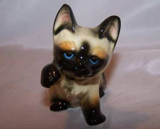 Give Me Five, Siamese Kitten Cat, Enesco Figurine 