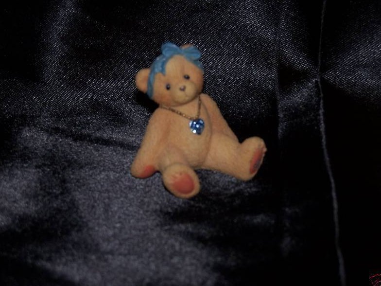 Image 1 of Cherished Teddies with Blue Rhinestone, Hair Bow