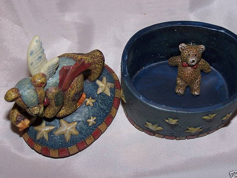 Image 1 of Lang and Wise Wooly Bears Trinket Box, 1st Edition, New  