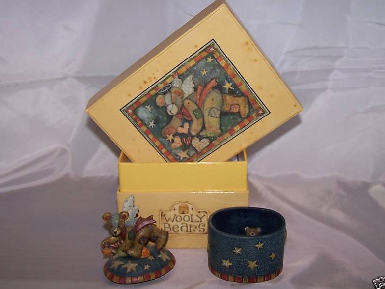 Image 2 of Lang and Wise Wooly Bears Trinket Box, 1st Edition, New  