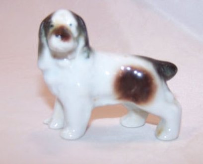 Image 0 of Spaniel Dog Puppy, Brown, White and Black, Vintage Japan