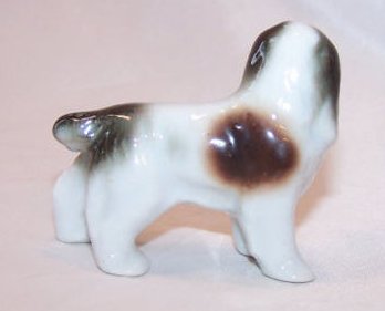 Image 2 of Spaniel Dog Puppy, Brown, White and Black, Vintage Japan