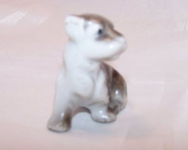 Image 2 of Dog Puppy, White and Gray, Vintage Japan Japanese