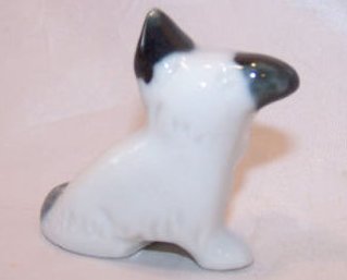 Image 2 of Scottie Dog Puppy, White and Black, Vintage Japan Japanese