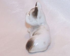 Image 1 of Dog, Puppy Gray and White Boxer Figurine, Vintage, Japan