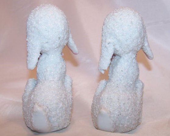 Image 2 of Sugar Lamb Sheep Pair w Rhinestones, Japan Japanese