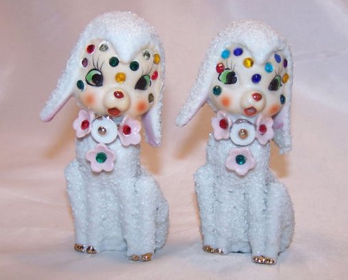 Image 5 of Sugar Lamb Sheep Pair w Rhinestones, Japan Japanese