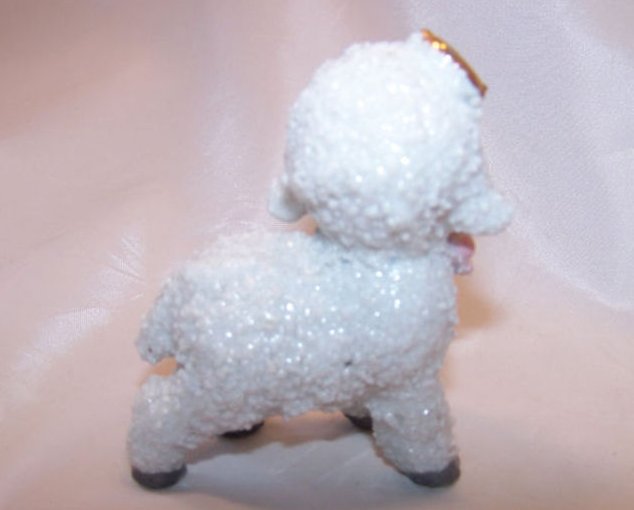 Image 2 of Sugar Lamb, Sheep w Flowers and Halo, Japan Japanese