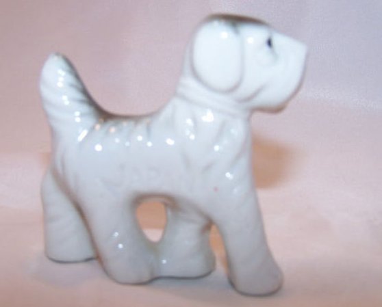 Image 2 of Schnauzer Dog Puppy, Gray and White, Vintage Japan Japanese