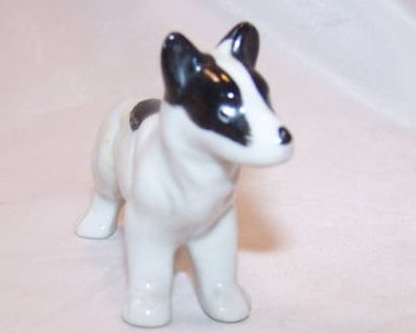 Shepherd Dog Puppy, Black and White, Vintage Japan Japanese