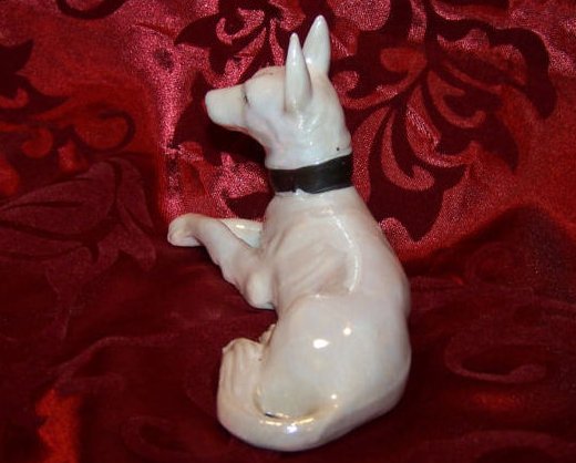 Image 1 of Pinscher Dog Puppy, White, Vintage Japan Japanese