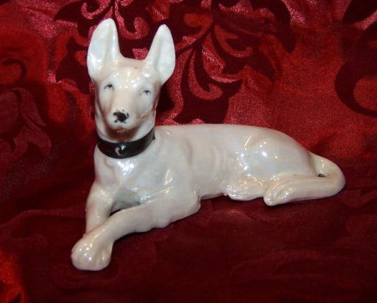 Image 2 of Pinscher Dog Puppy, White, Vintage Japan Japanese