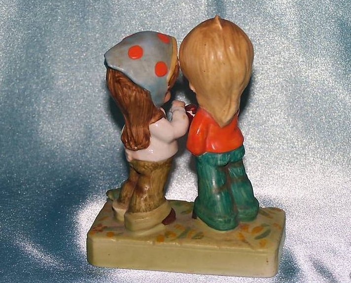 Image 1 of Vintage Antique Gigi Girls Sharing Soda Figurine 